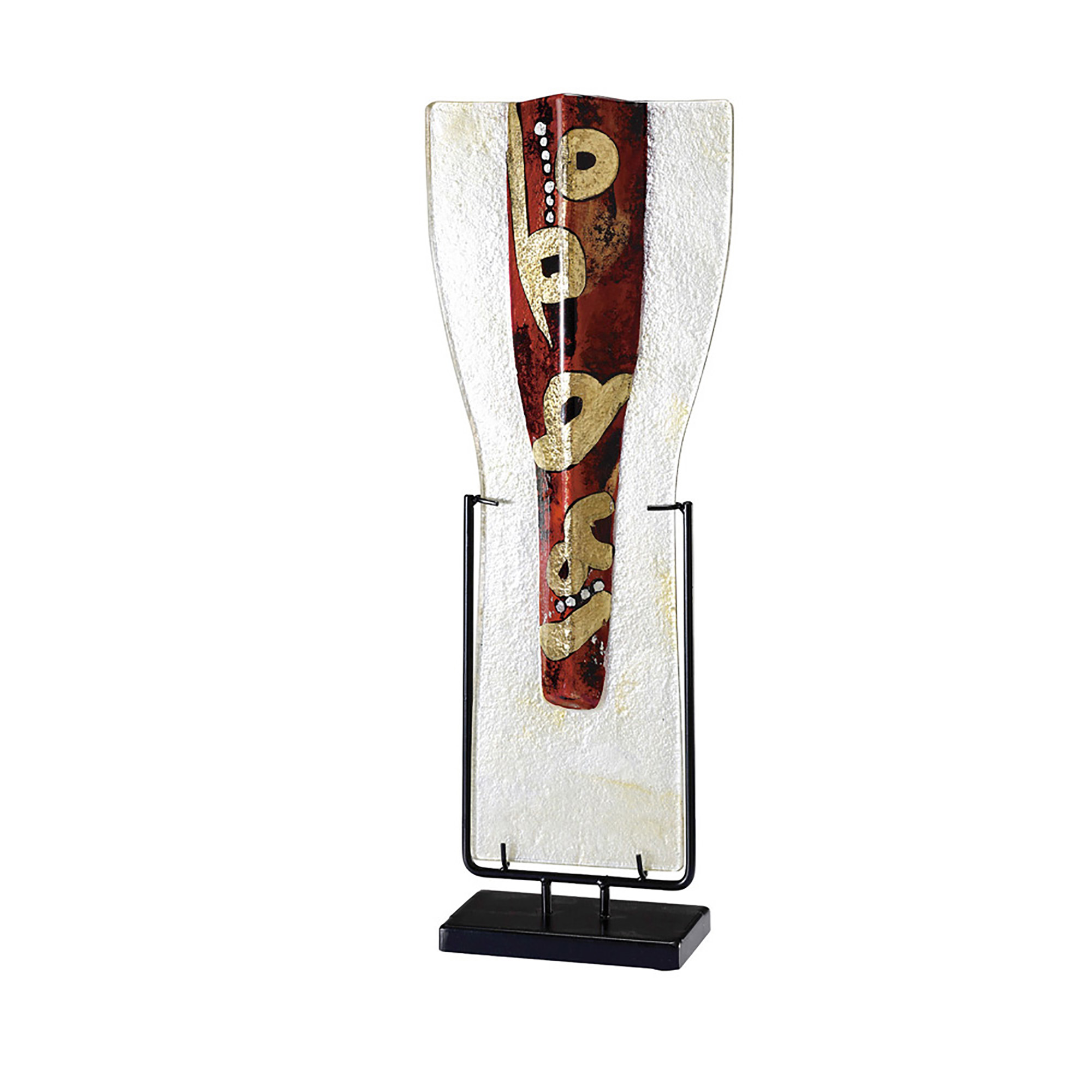 IL70225  Livia Glass Art Vase With Stand